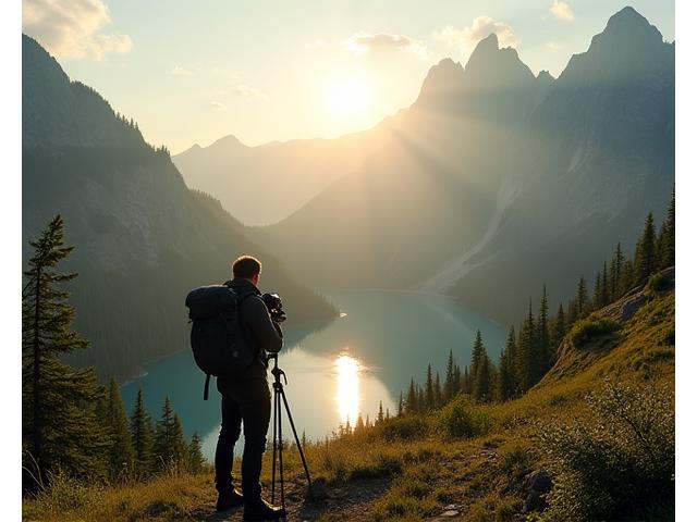 Wilderness photography expedition in remote landscape
